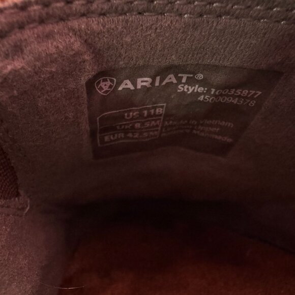 Ariat Embroidered Brown Leather Suede Slip-On Loafers Cruisers 11B 10035877 - Picture 7 of 7